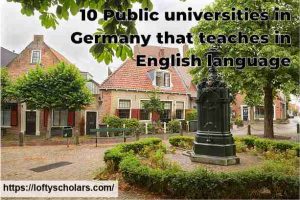10 Public universities in Germany that teaches in English language
