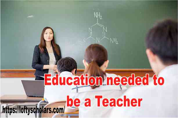 Education needed to be a Teacher